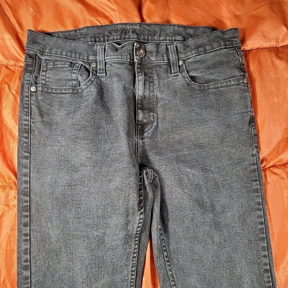 Cody James Jeans Mens 38x35 Night Rider Black Denim Stackable Straight Boot Cut‎ - Picture 2 of 14